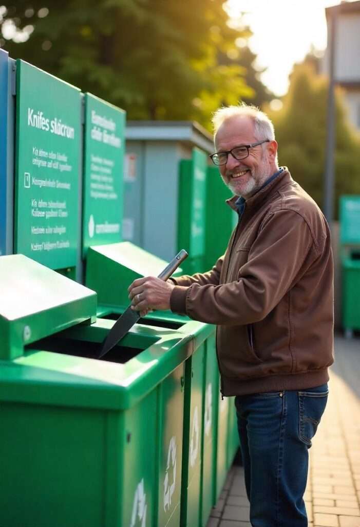 Sichere und umweltfreundliche Messer-Entsorgung für Deine Sicherheit und den Schutz der Umwelt Sichere Messer-Entsorgung schützt die Umwelt und Deine Sicherheit – KINGKONG werbefabrik hilft beim richtigen Entsorgen.