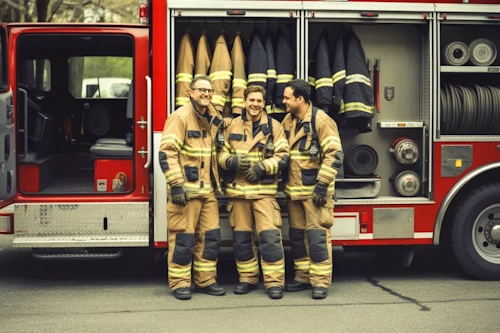 feuerwehrkleidung bedruckt kingkong werbefabrik KINGKONG werbefabrik